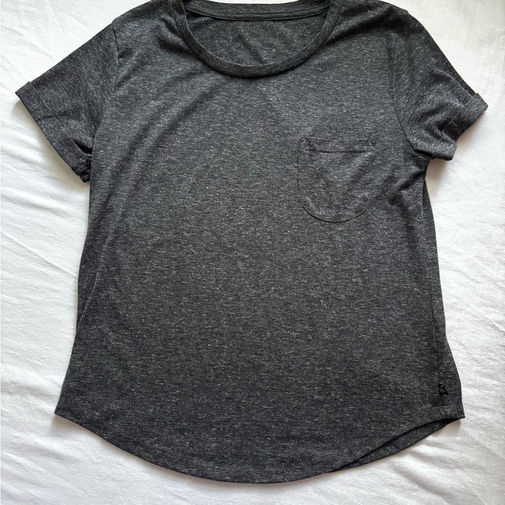 Gray Short Sleeve T-Shirt with Crew Neck